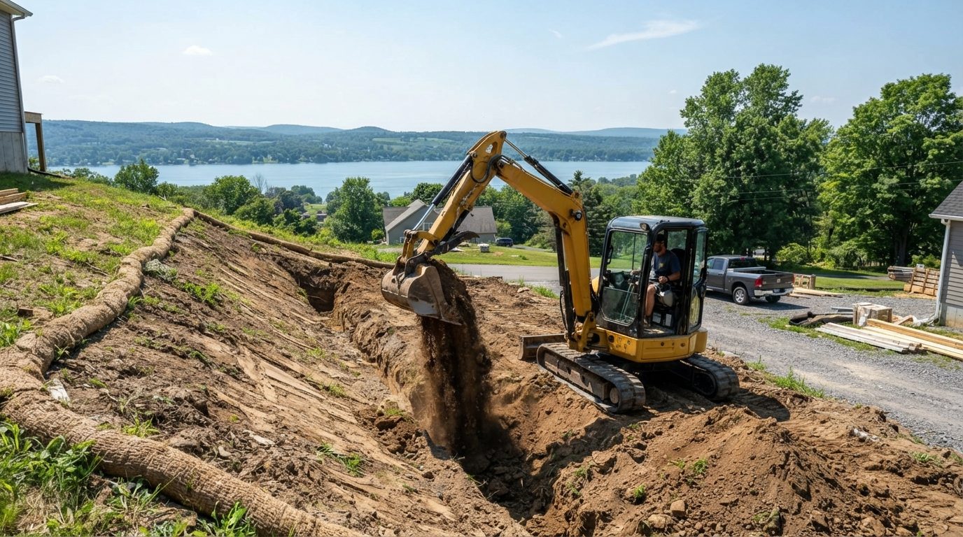 Septic System Excavation in the Finger Lakes